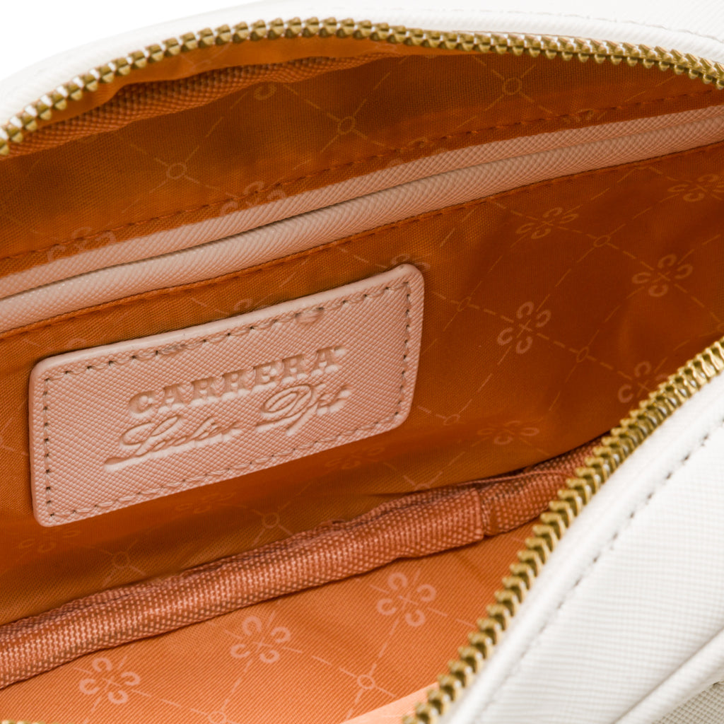 Borsa a Tracolla Bianca da Donna con logo dorato Carrera Jeans