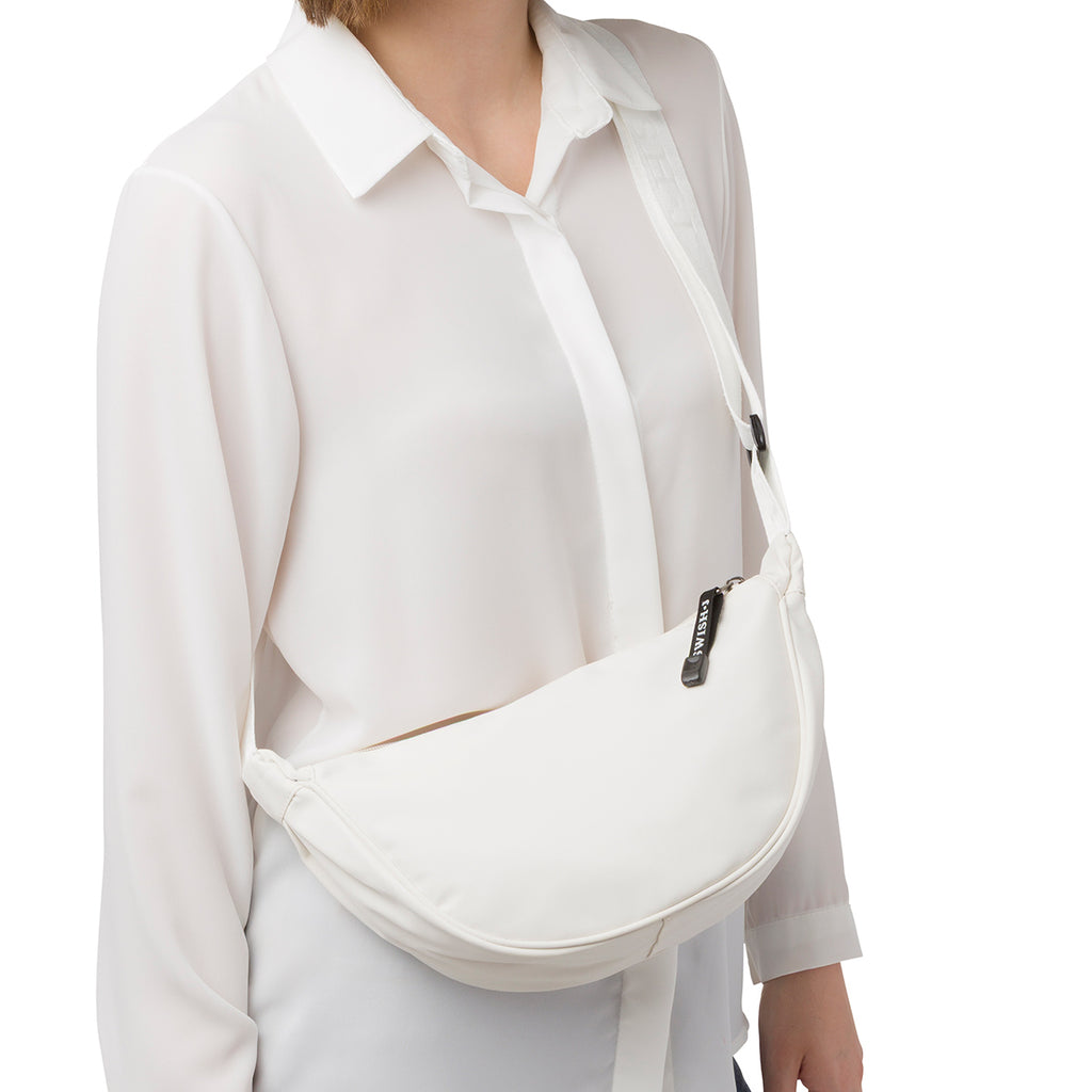 Borsa a tracolla bianca in tessuto da Donna Swish Jeans