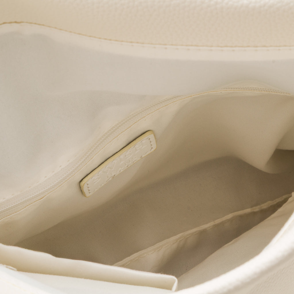 Borsa a Tracolla Bianca da Donna con catena e logo Swish Jeans