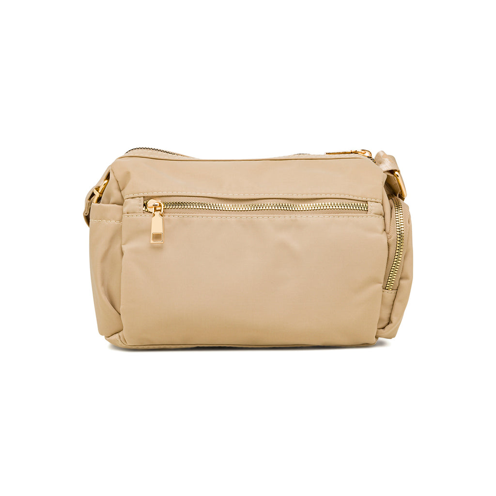 Borsa a tracolla beige da Donna in tessuto lucido con logo Swish Jeans