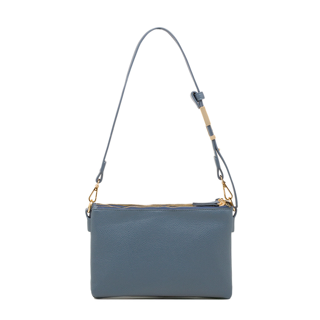 Borsa a tracolla Blu con logo regolabile da Donna e tripla cerinera Lora Ferres