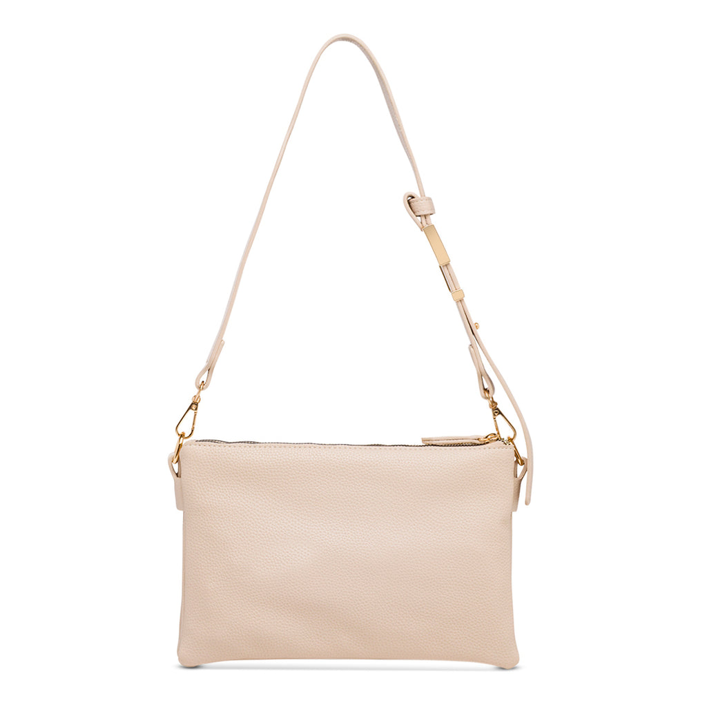 Borsa a tracolla beige da Donna con logo in metallo Lora Ferres