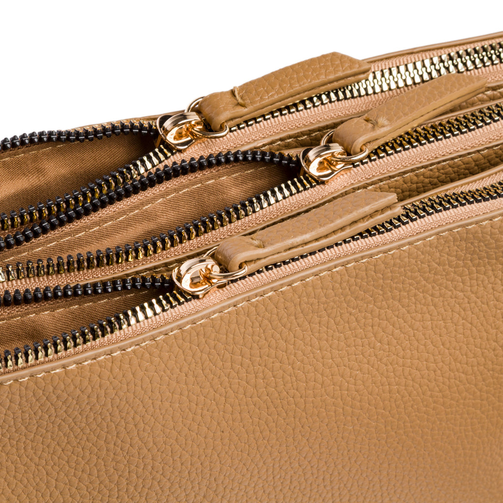 Borsa a tracolla Beige da Donna con logo in metallo Lora Ferres