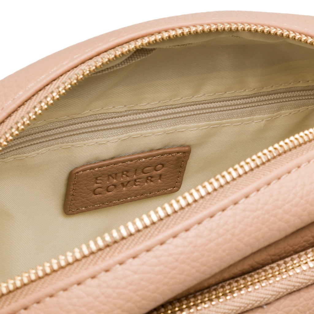 Borsa a tracolla beige da Donna con logo Enrico Coveri