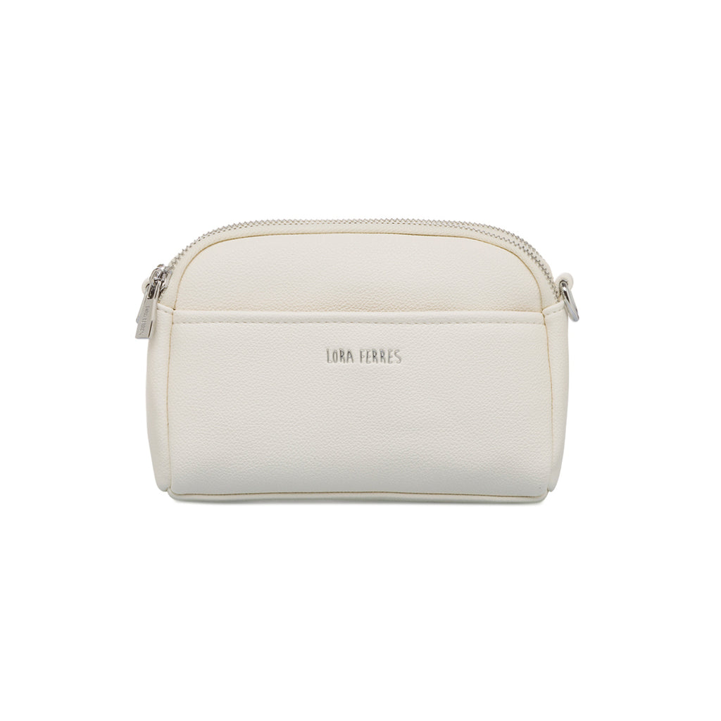 Borsa a tracolla bianca da donna con doppio scomparto Lora Ferres