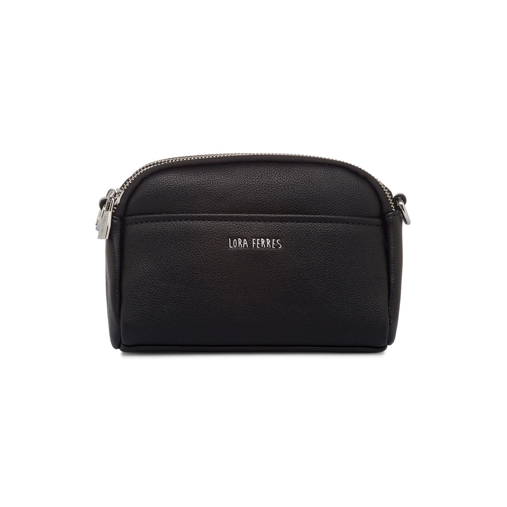 Borsa a tracolla nera da donna con doppio scomparto Lora Ferres