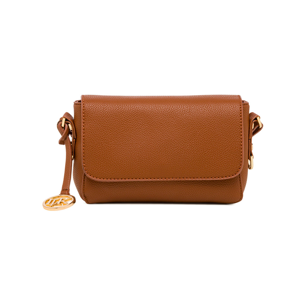 Borsa a Tracolla Marrone da Donna con ciondolo logo Lumberjack