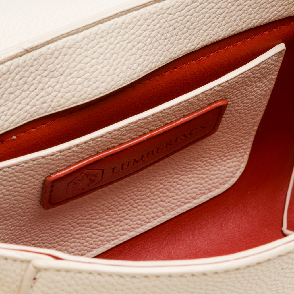 Borsa a Tracolla Bianca da Donna con ciondolo logo Lumberjack