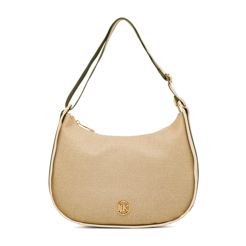 Borsa a tracolla Beige da Donna con logo in metallo Lumberjack