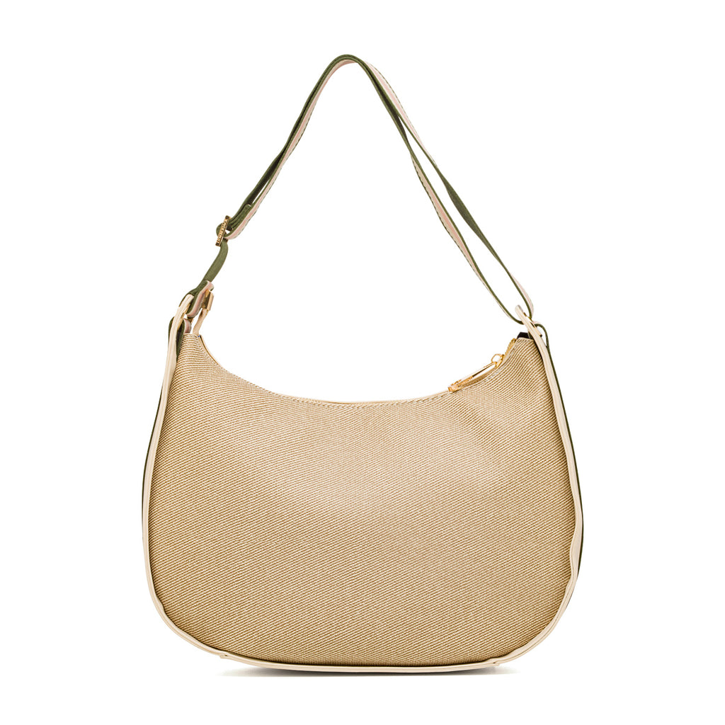 Borsa a tracolla Beige da Donna con logo in metallo Lumberjack