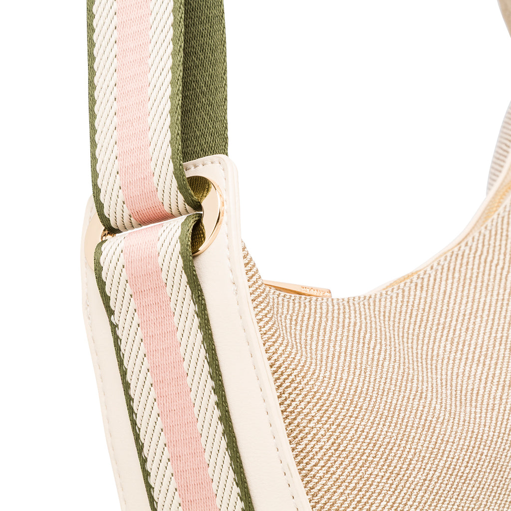 Borsa a tracolla Beige da Donna con logo in metallo Lumberjack