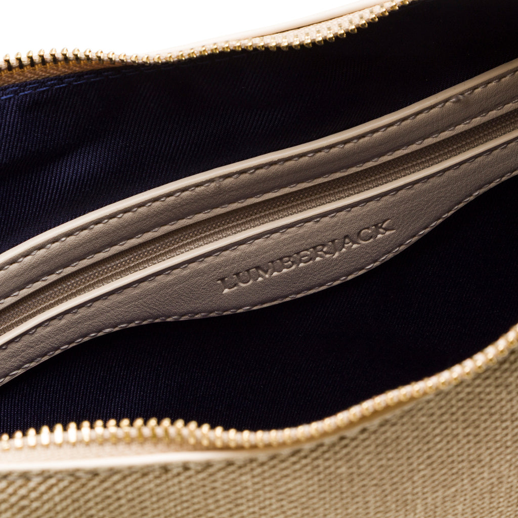 Borsa a tracolla Beige da Donna con logo in metallo Lumberjack