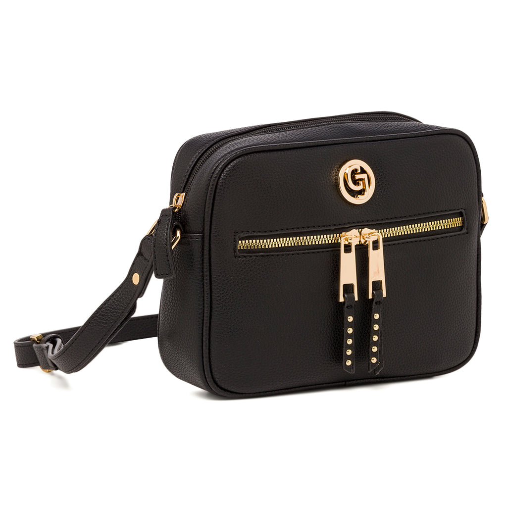 Borse a tracolla nera da Donna con dettagli oro Carrera