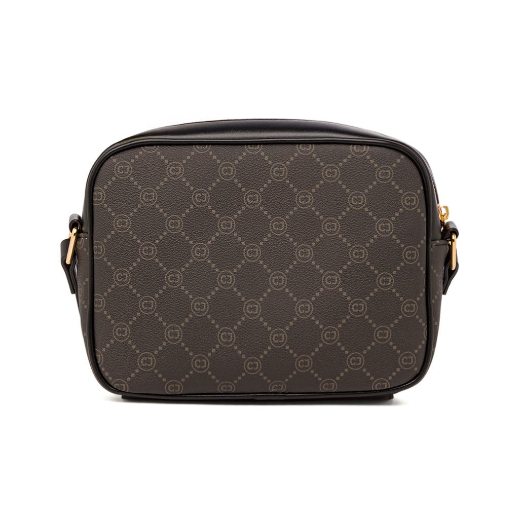 Borsa a tracolla nera da Donna con tasca frontale e logo Carrera