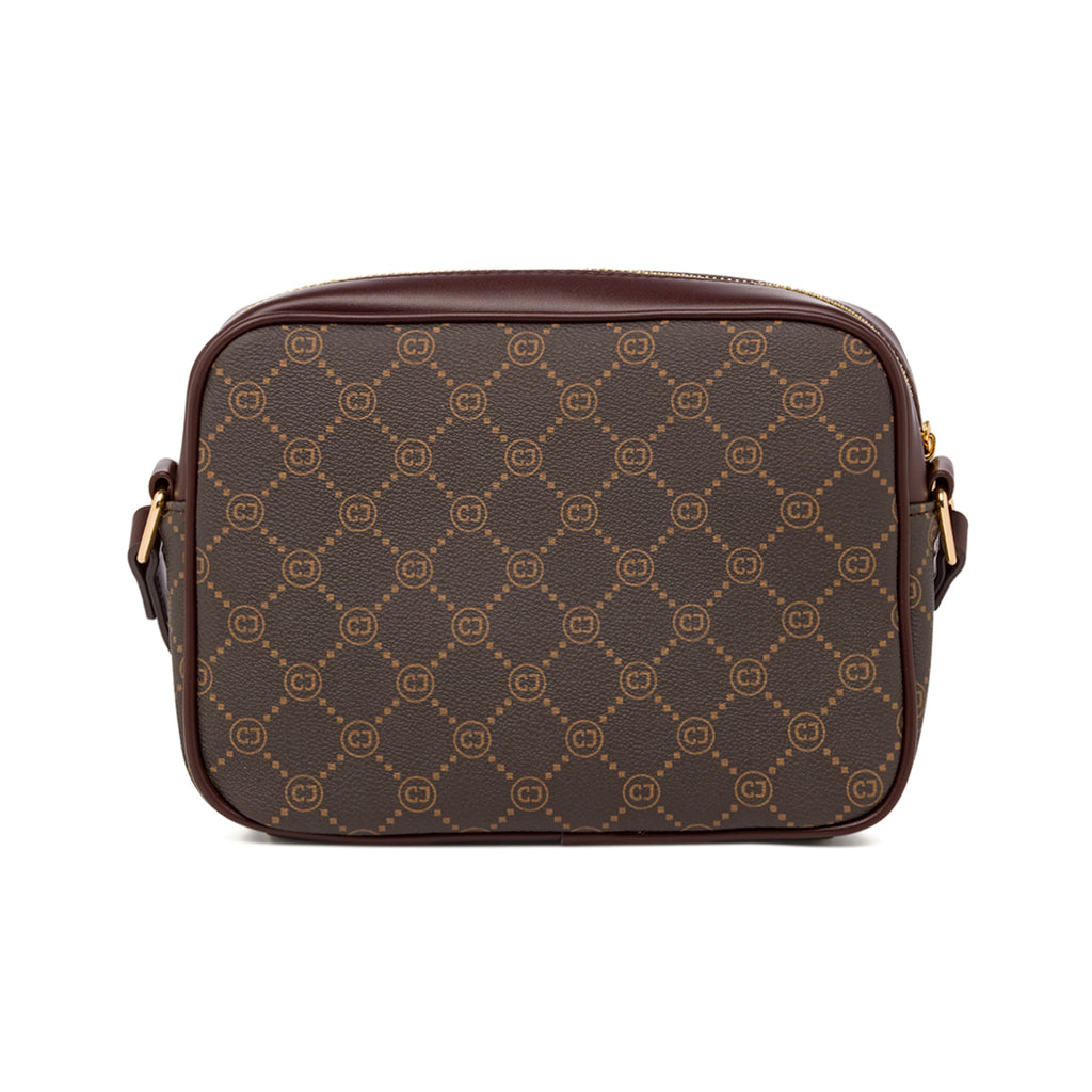 Borsa a tracolla marrone da Donna con logo Carrera