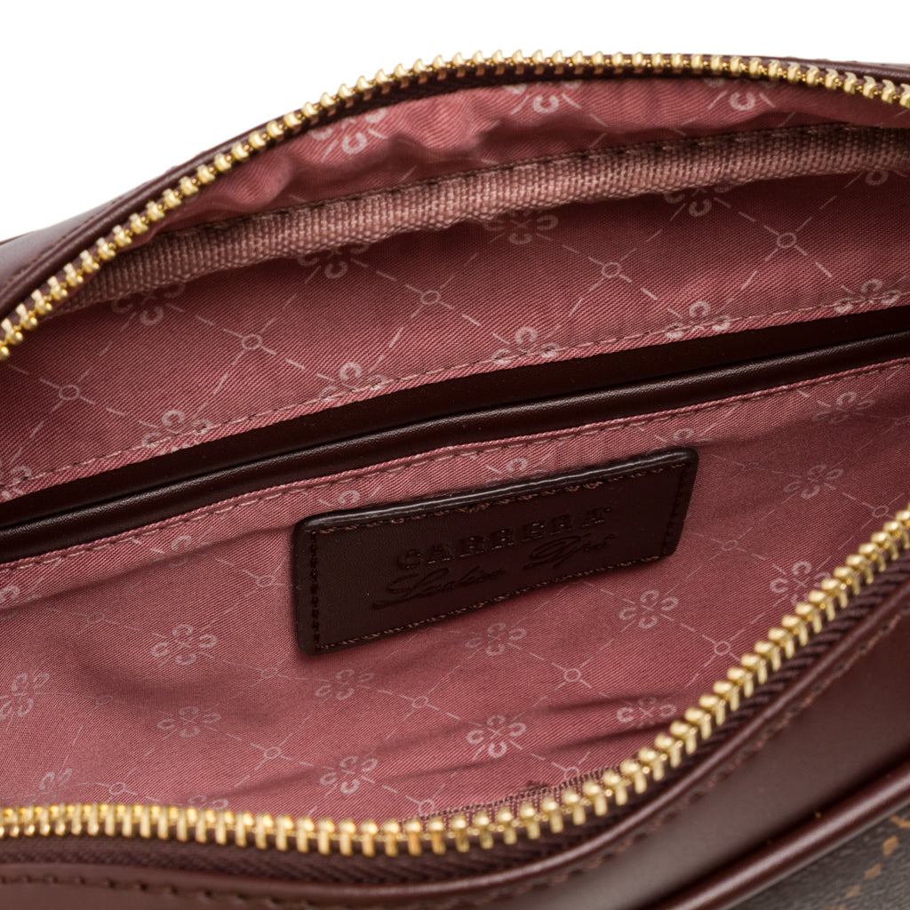 Borsa a tracolla marrone da Donna con logo Carrera