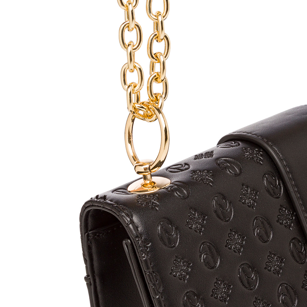 Borsa a tracolla nera da Donna con stampe impresse Giulia Pieralli