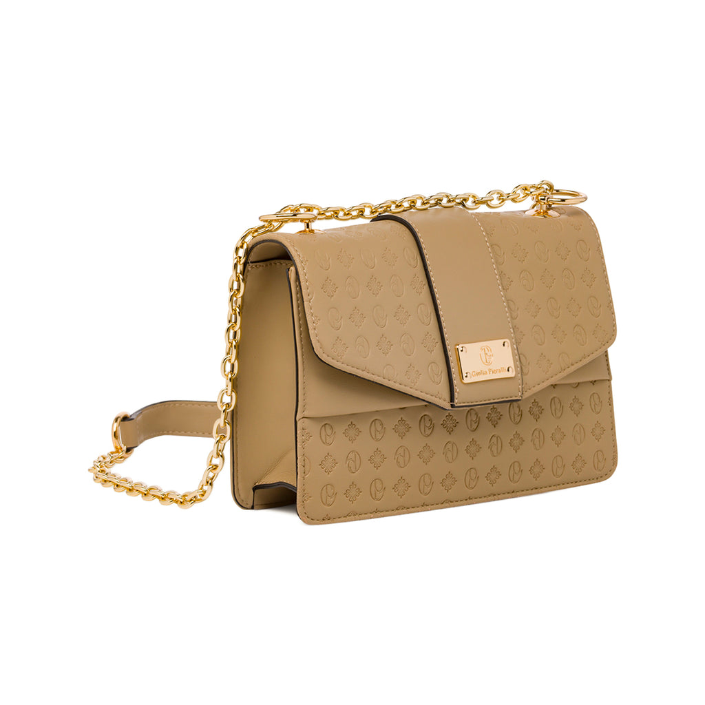 Borsa a tracolla Beige da Donna con catena Giulia Pieralli