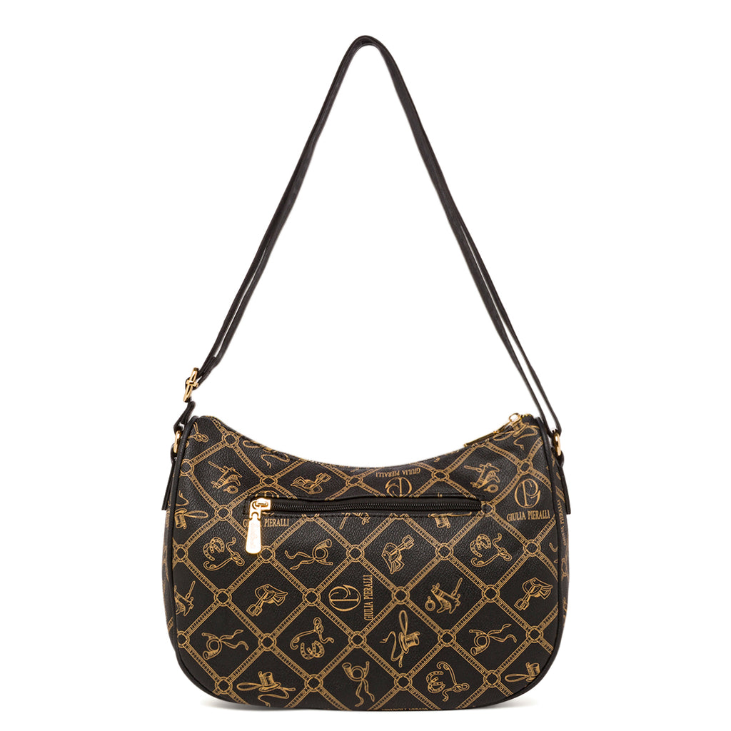 Borsa a tracolla nera da Donna con logo Giulia Pieralli