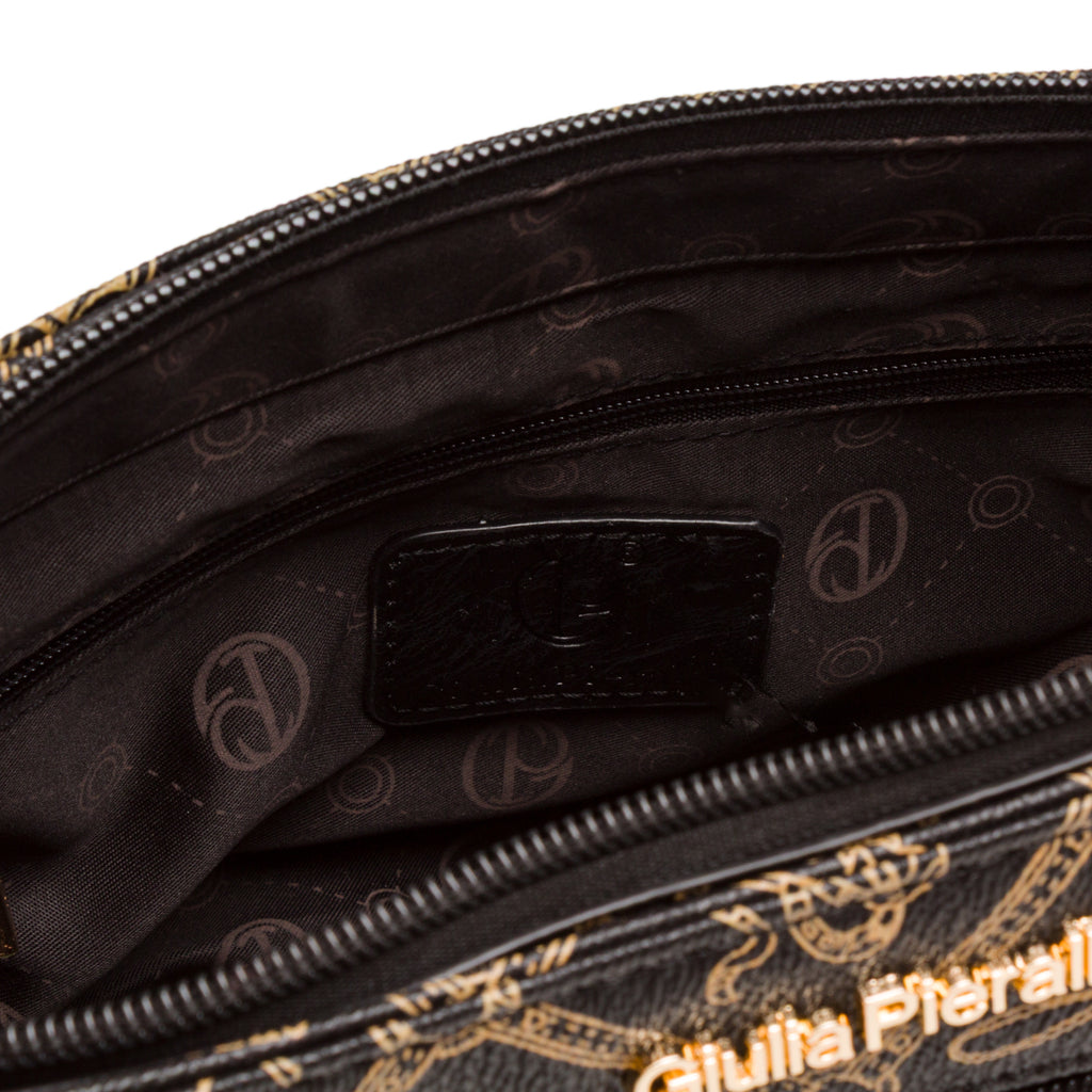 Borsa a tracolla nera da Donna con stampa All Over Giulia Pieralli