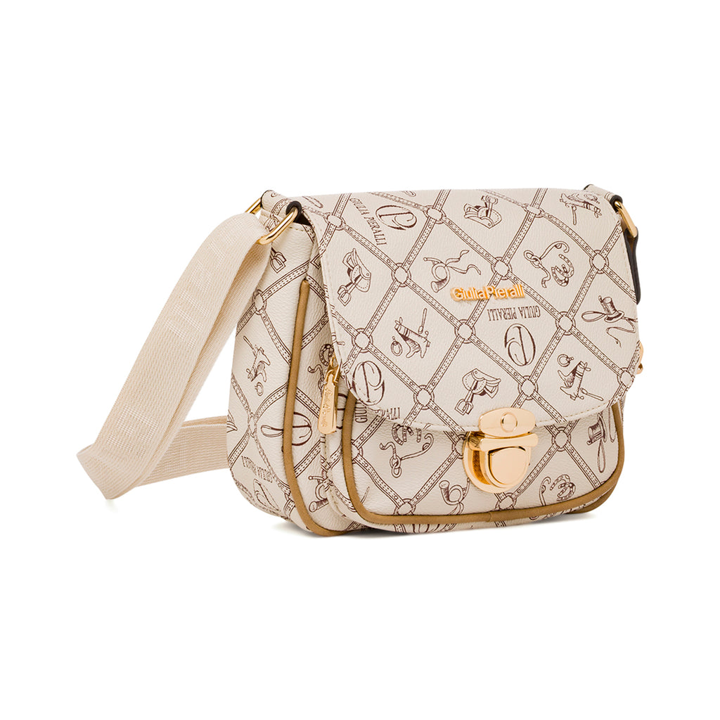 Borsa a tracolla Bianca da Donna con stampa all over Giulia Pieralli