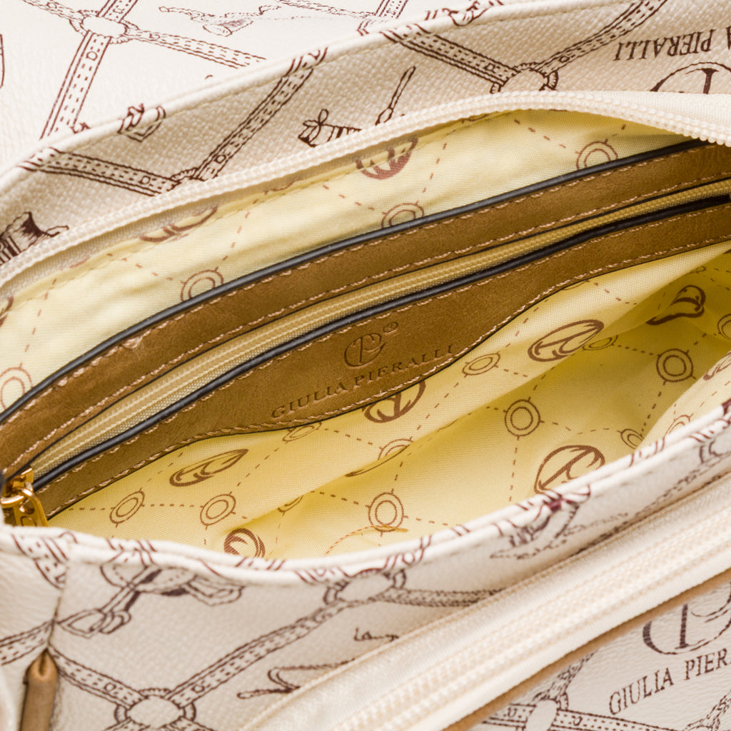 Borsa a tracolla Bianca da Donna con stampa all over Giulia Pieralli