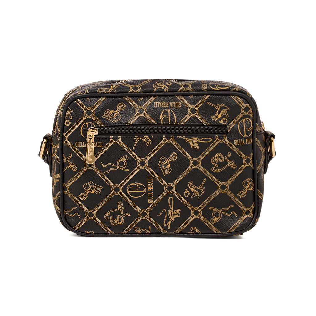 Borsa a tracolla nera da Donna con stampa Giulia Pieralli