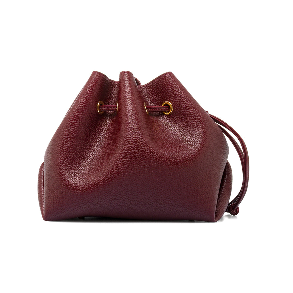 Borsa Secchiello da Donna Bordeaux con Tracolla Regolabile Lora Ferres