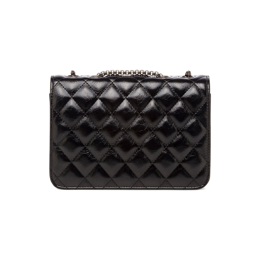 Borsa a tracolla nera da Donna effetto trapuntato vernice Lora Ferres