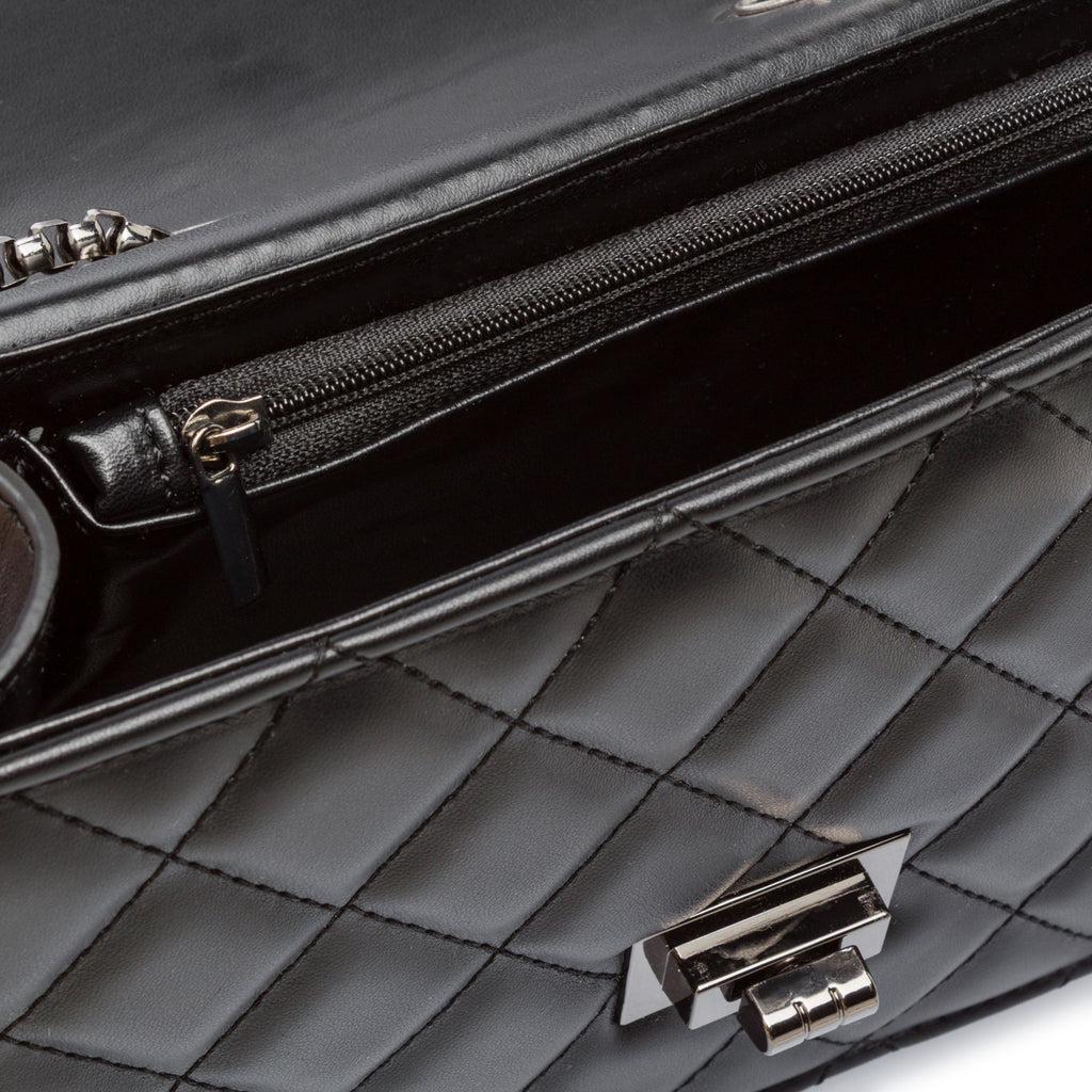 Borsa a tracolla nera da Donna con trapuntatura a rombi Lora Ferres