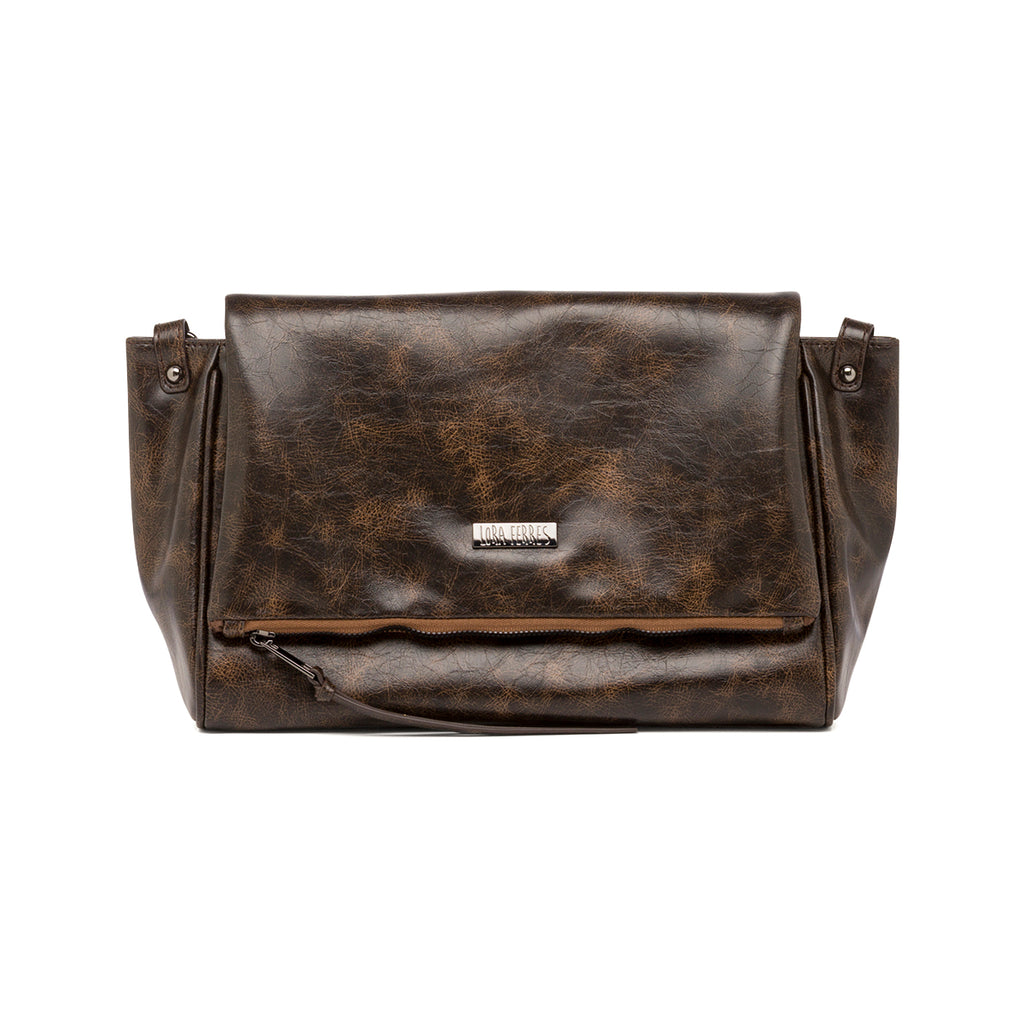 Borsa marrone effetto vintage da Donna Lora Ferres