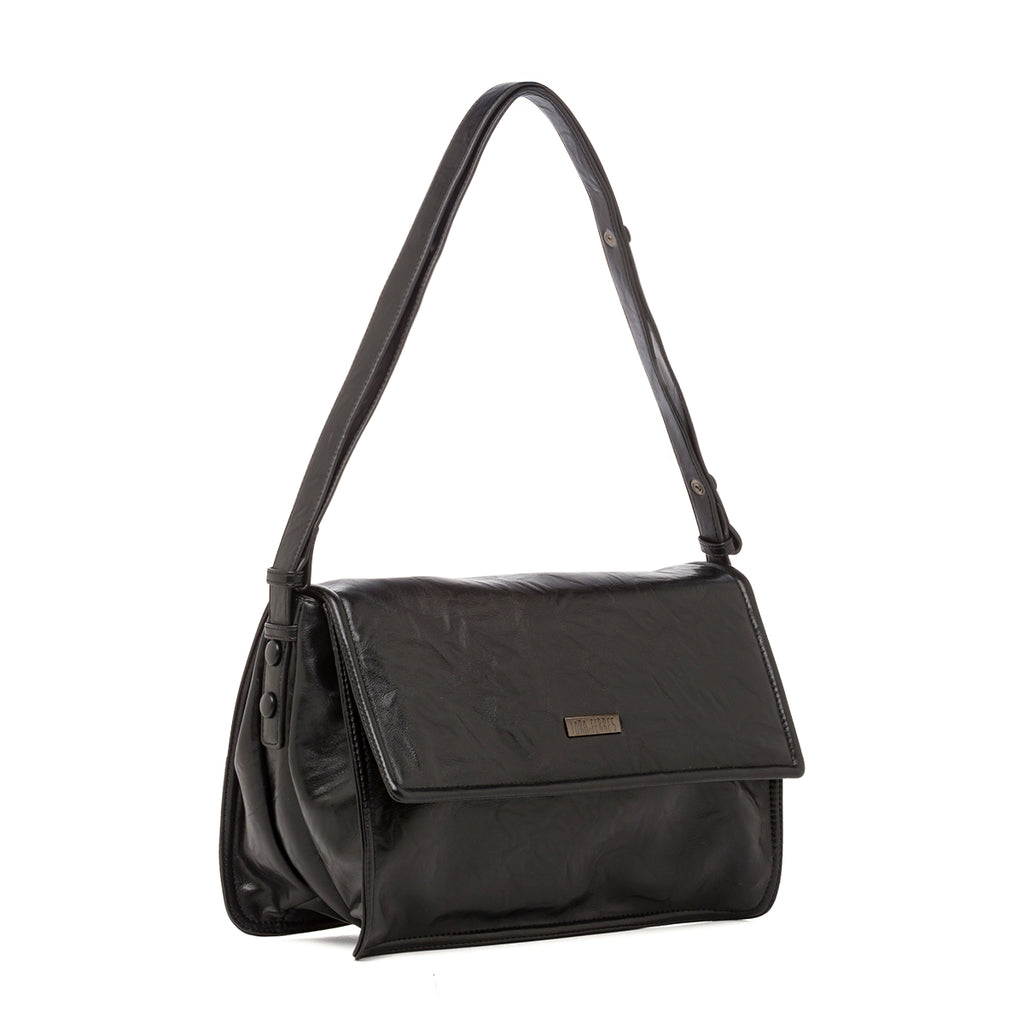 Borsa a tracolla nera da Donna effetto invecchiato Lora Ferres