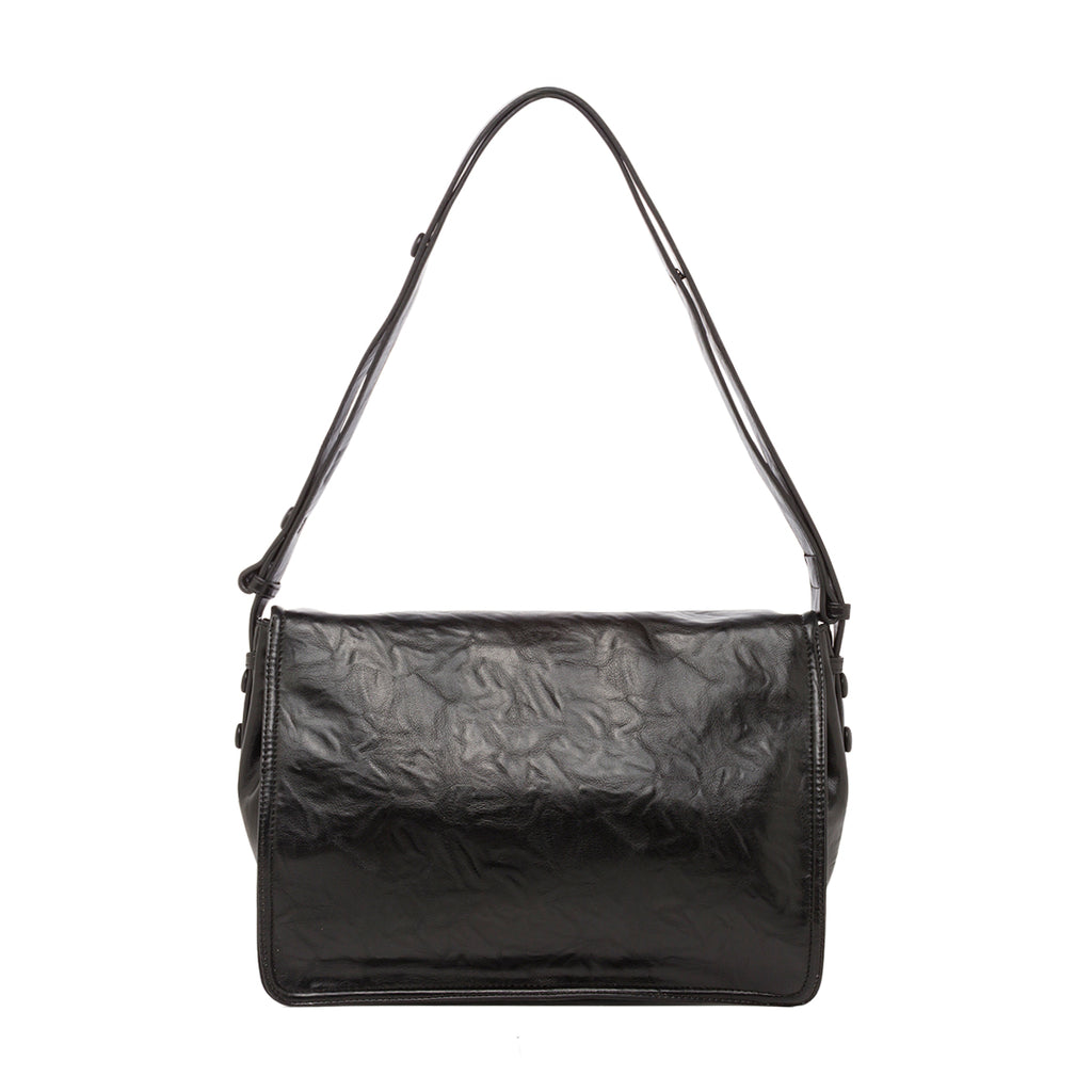 Borsa a tracolla nera da Donna effetto invecchiato Lora Ferres