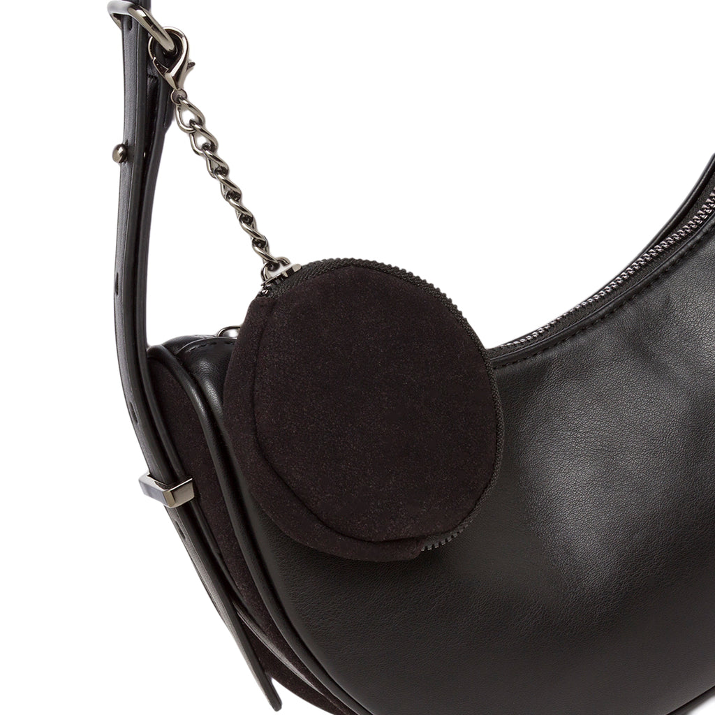 Borse a spalla nera da Donna con logo e portamonete rimovibile Lora Ferres