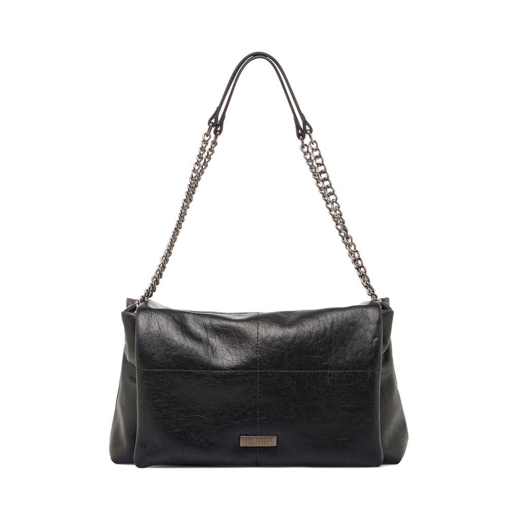 Borsa a Spalla Nera da Donna con manici a Catena Lora Ferres