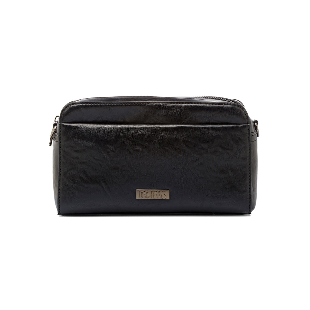 Borsa a tracolla nera da Donna con chiusura con zip Lora Ferres