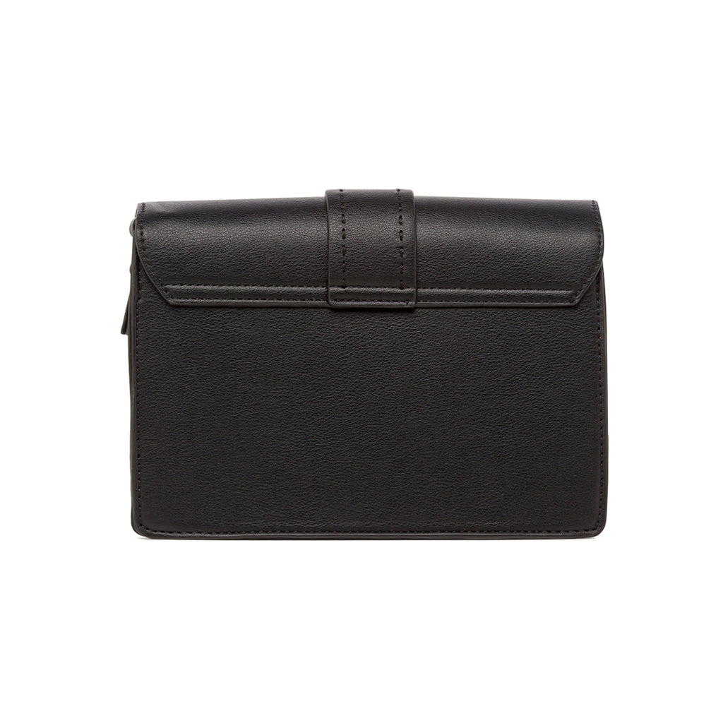 Borsa a Tracolla da Donna Nera con Chiusura Logo Swish Jeans