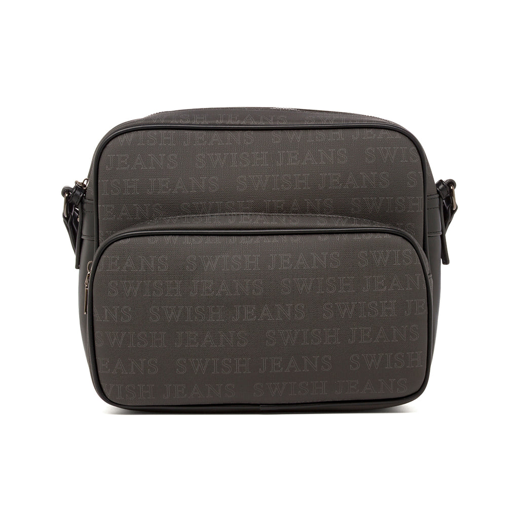 Borsa a Tracolla da Donna Nera con Doppia Tasca Swish Jeans