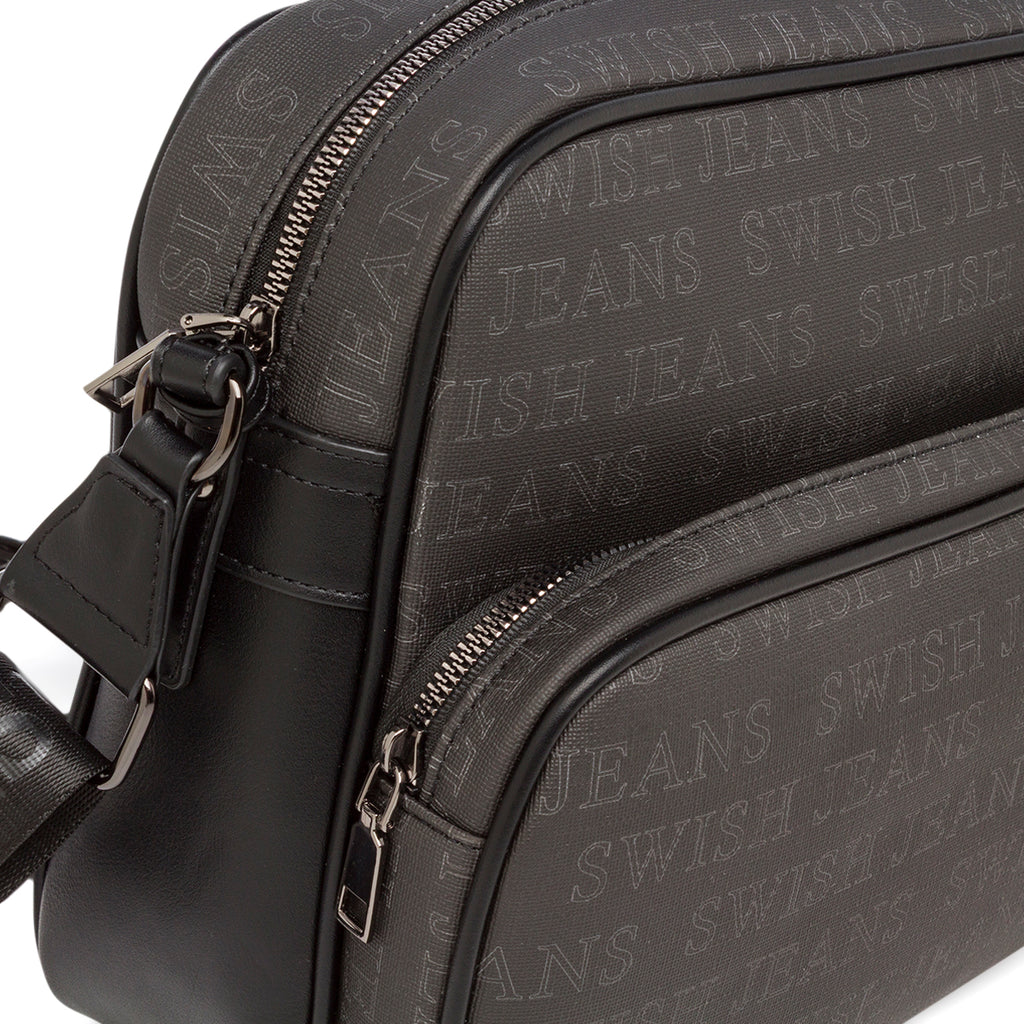 Borsa a Tracolla da Donna Nera con Doppia Tasca Swish Jeans