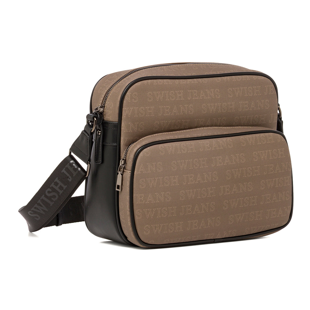 Borsa a Tracolla da Donna Marrone con Doppia Tasca Swish Jeans