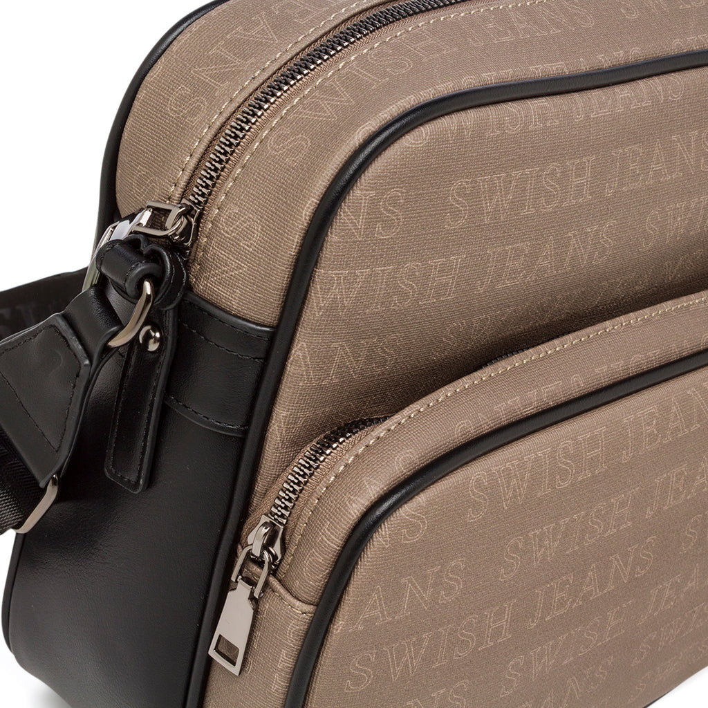 Borsa a Tracolla da Donna Marrone con Doppia Tasca Swish Jeans