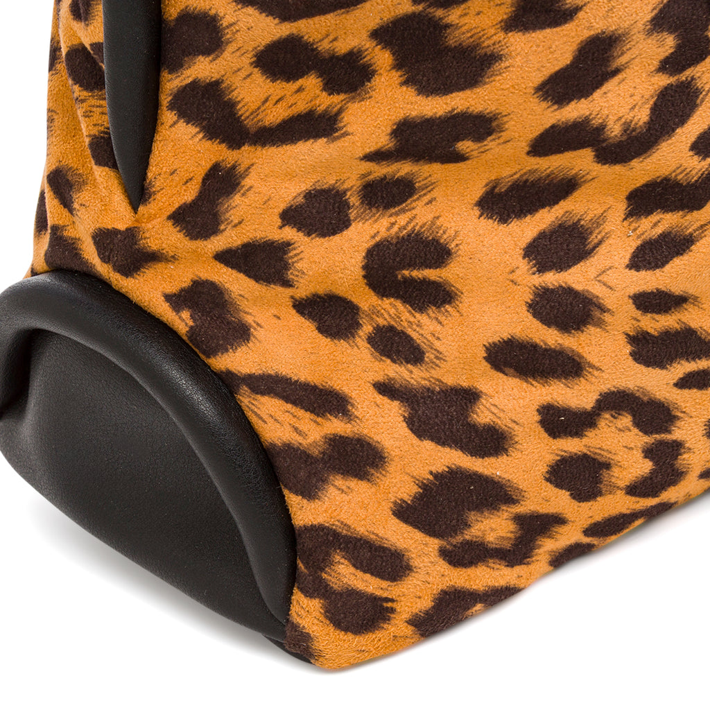 Borsa con Stampa Animalier Leopardata e Doppio Manico Swish Jeans