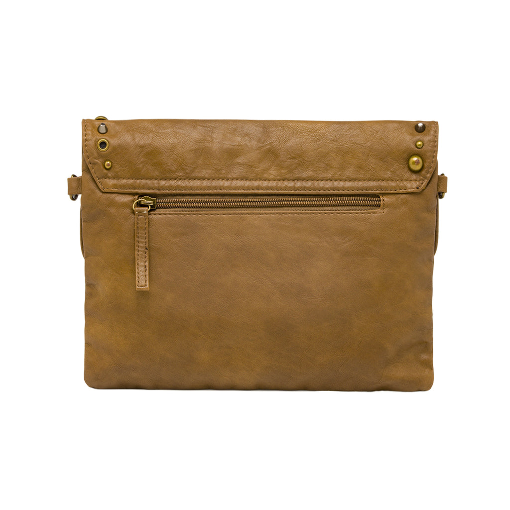 Borsa a tracolla Swish Jeans marrone da donna con borchie