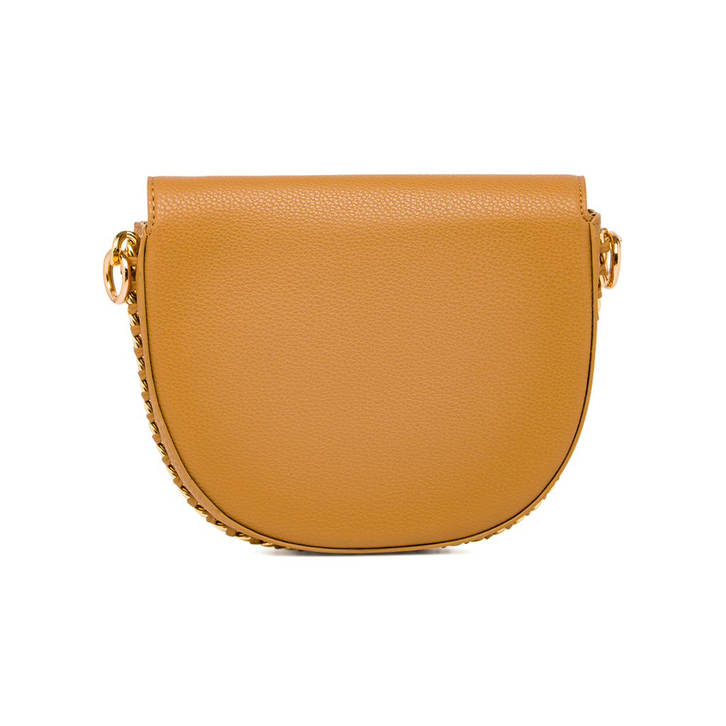 Borsa a tracolla Lora Ferres beige da donna con catena oro