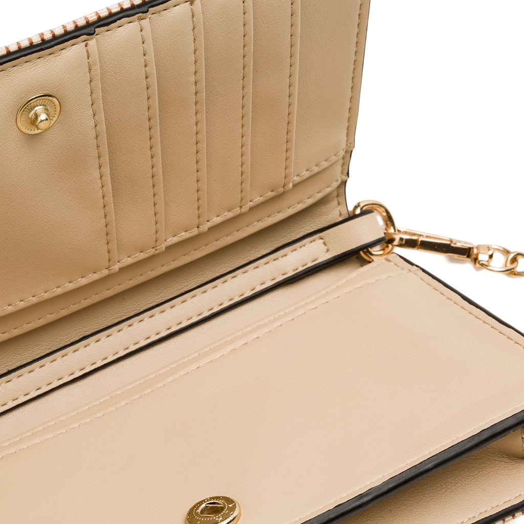 Borsa a tracolla beige da Donna in tessuto intrecciato effetto rafia Lora Ferres