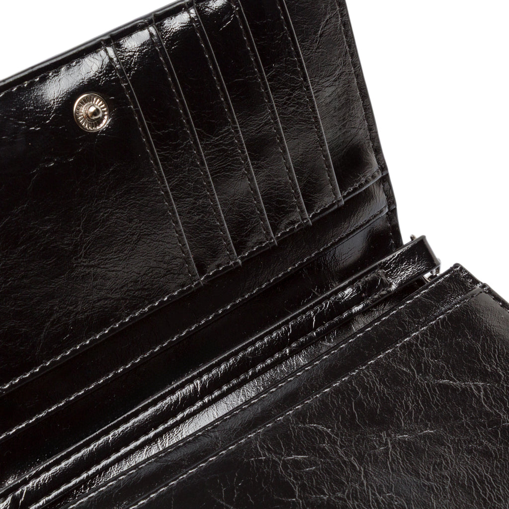 Borsa a tracolla nera da Donna effetto vernice Lora Ferres