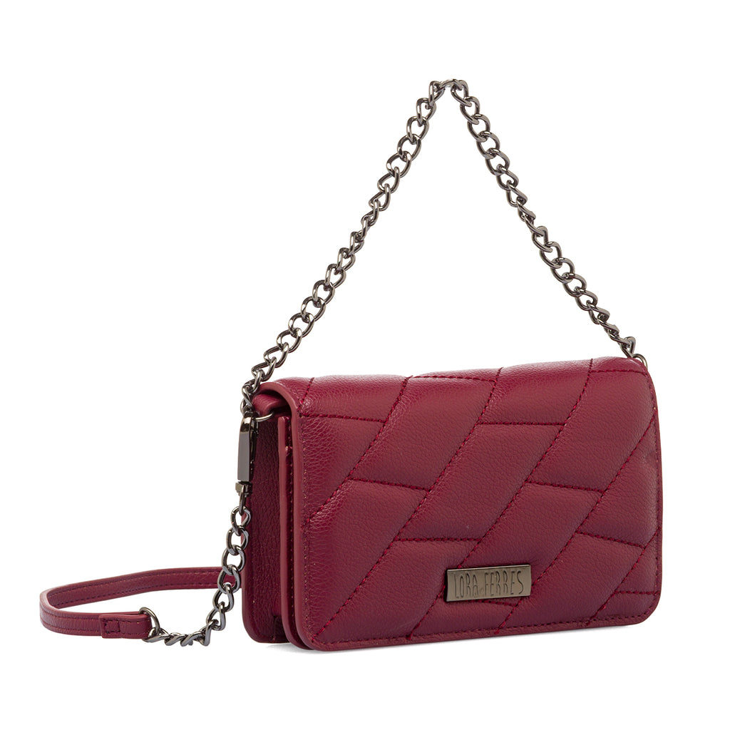 Borse rossa da Donna con tracolla a catena Lora Ferres