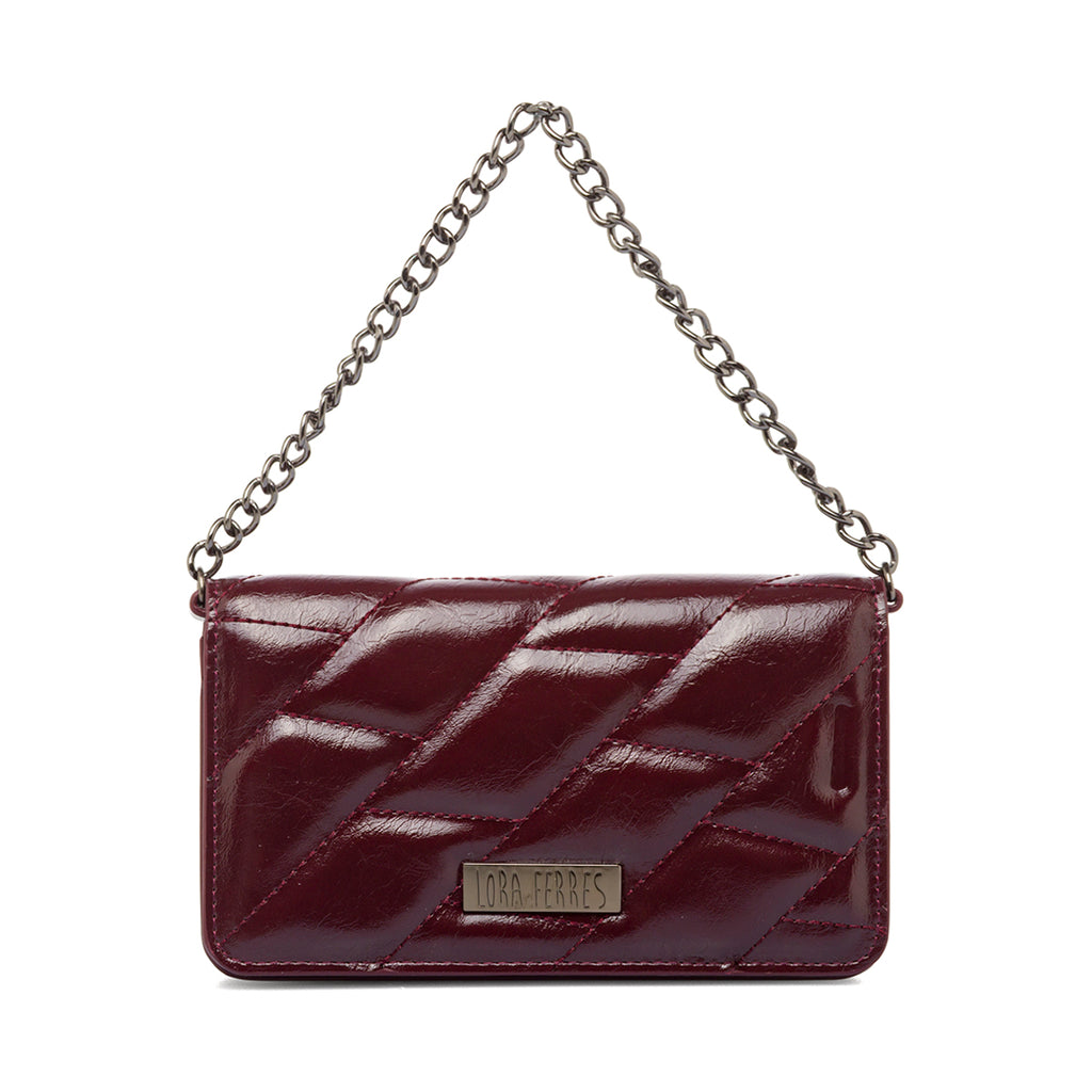 Borsetta Bordeaux da Donna con tracolla a catena Lora Ferres
