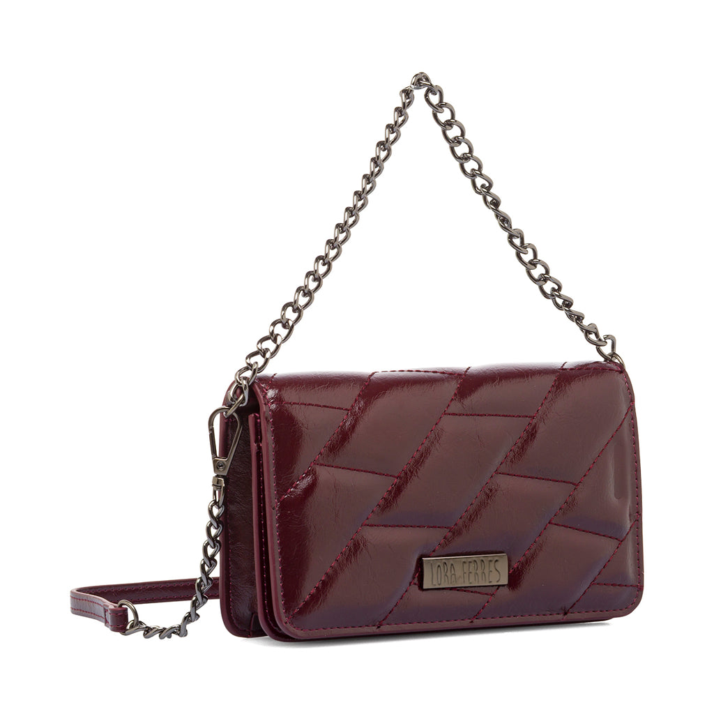 Borsetta Bordeaux da Donna con tracolla a catena Lora Ferres