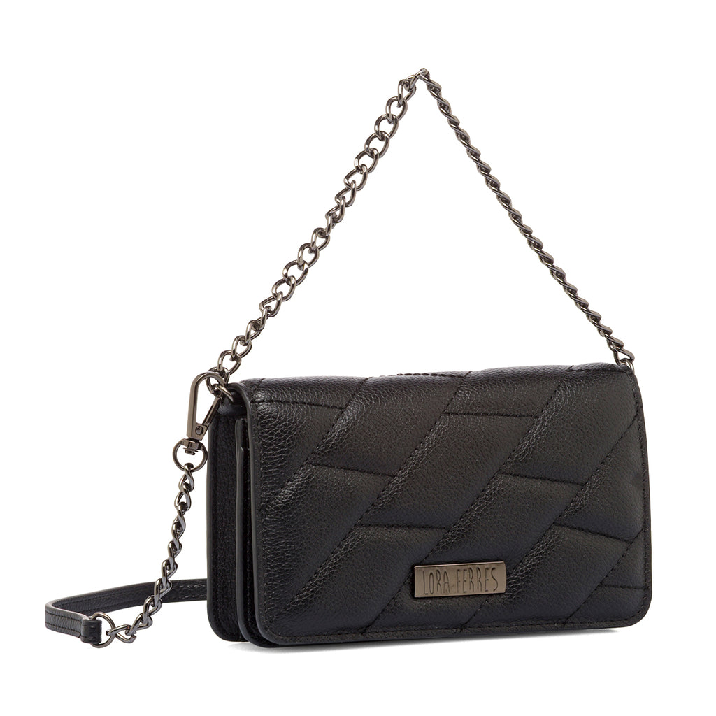Borsa nera da Donna con tracolla a catena Lora Ferres